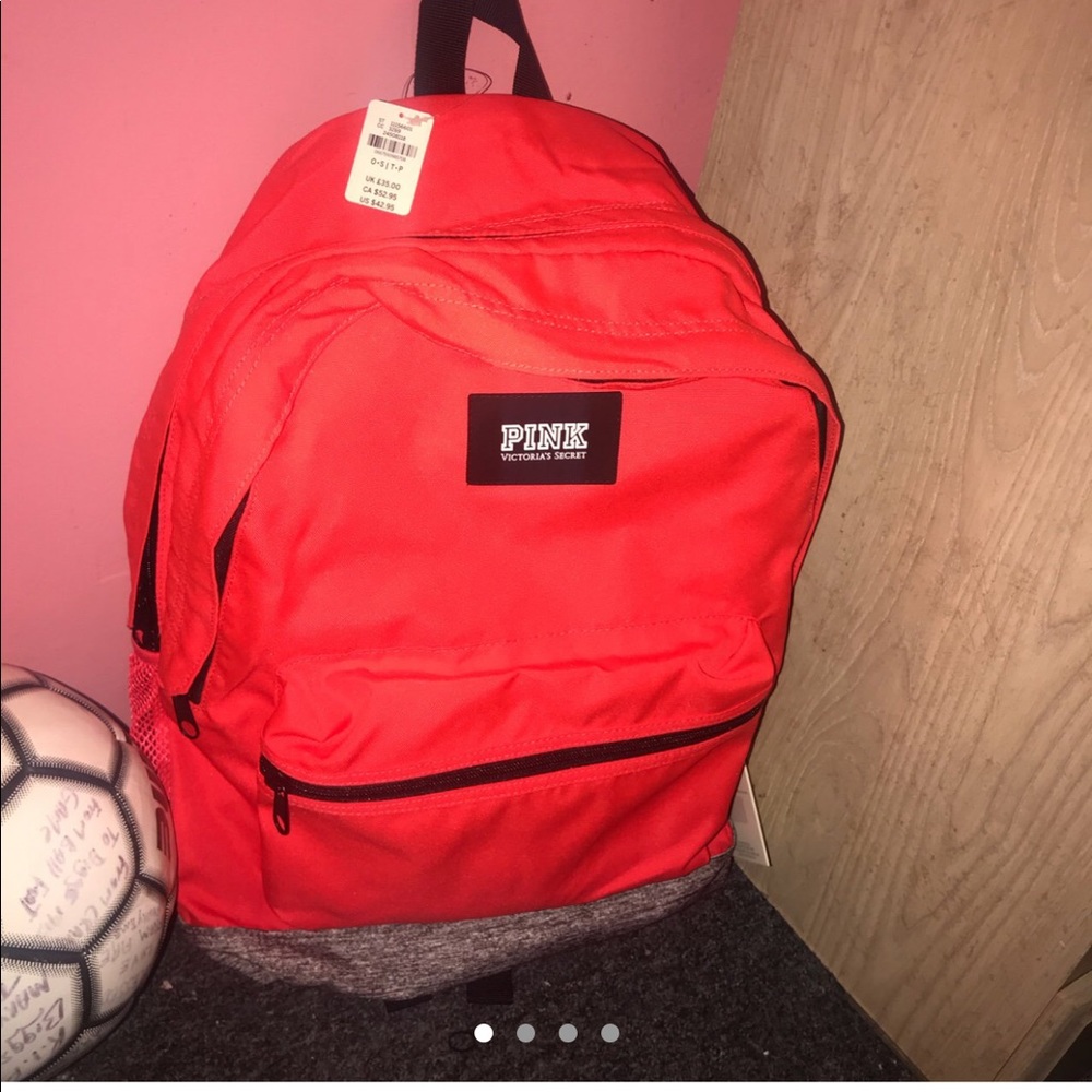 Brand New Red Pink Victoria Secret Campus Backpack